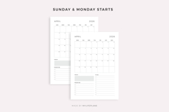 2026 Monthly Planner, Printable &amp; Fillable, A4/Letter Size Product Image 5