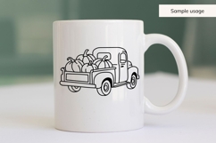 Hand Drawn Fall Truck With Pumpkins SVG Product Image 5