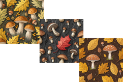 Autumn Mushroom Forage Seamless Pattern, Digital Paper Product Image 5