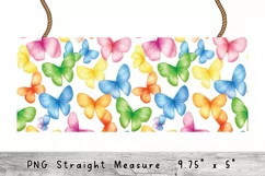 Butterfly Watercolor 16 oz Tumbler Wrap Libbey Glass Can Product Image 2