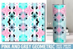 Pink and Grey Geometric Papers Tumbler Wrap Product Image 1
