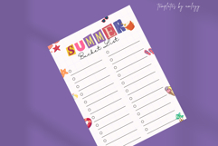 Editable Summer Bucket List Planner Template | Canva Printab Product Image 5