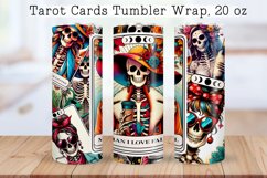 Skeleton tarot cards Tumbler wraps BUNDLE PNG, 20 oz. Product Image 7