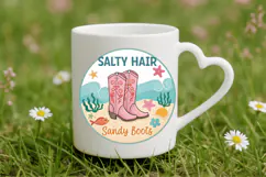Salty hair sandy boots PNG, Beach PNG Sublimation Design Product Image 5
