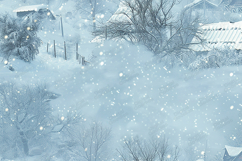 Snowy Winter Countryside Background with Soft Falling Snow Product Image 1