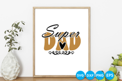 Super Dad quotes Father's day retro SVG Design Product Image 5