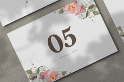 wedding card invitation set with peonies flower partition Product Image 5