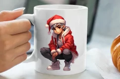 Christmas Little Girl Clipart Sublimation, Christmas PNG Product Image 5