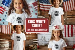4th of July Kids T-shirt Mockup, Kids Sweater Mockup Product Image 1