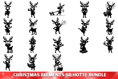 113 Christmas Elements Silhouette Stencil Mega Bundle SVG Product Image 5
