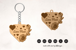 Mother's Day Keychain Laser Cut SVG Product Image 1