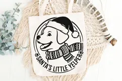 Santa’s Little Yelper Svg, Funny Dog Lover Christmas Svg. Product Image 6