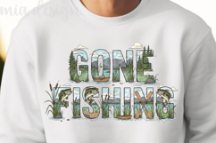 Gone Fishing PNG, Vintage Lake Life Cabin Sublimation Product Image 4