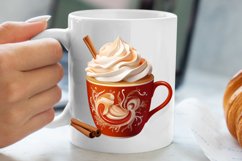 Christmas Cake Clipart, Christmas Cappuccino Clipart Product Image 5