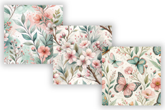 Spring Blossom Watercolor Seamless Pattern, Feminine Floral Product Image 4