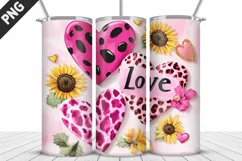Lovely Hearts Tumbler Design | Valentine's Day Tumbler Wrap Product Image 2