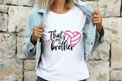 Volleyball brother svg, SVG files for cricut, laser cut file Product Image 4
