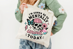 Sarcastic Mental Health Skeleton PNG, Funny Anxiety Humor Product Image 5