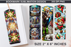 Christmas Bookmarks Sublimation - 4 Bookmark Design Product Image 1