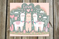 Valentine alpaca | scandi Skinny tumbler sublimation design Product Image 5