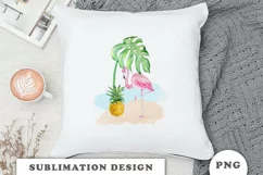 Watercolor Flamingo Sublimation Downloads Product Image 5