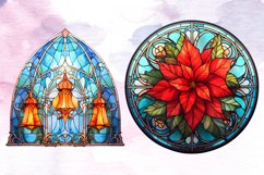 Stained Glass Christmas Ornaments Bundle, Stained Glass PNG Product Image 6
