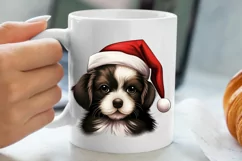 Christmas Peeking Dogs Clipart, Christmas PNG Product Image 5