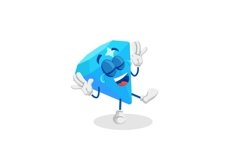 Diamond Logo mascot happy pose Product Image 1