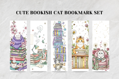 Bookish Cat Bookmark Set,Cute Cat Page Marker for Book Lover Product Image 5
