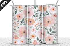 Flowers Tumbler Wrap | Sublimation Design | Tumbler PNG Product Image 1