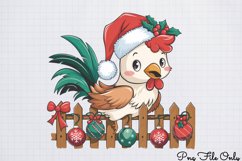 Cute Watercolor Christmas Farm Clipart Bundle PNG Product Image 6