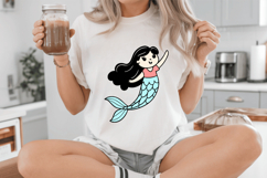 Baby mermaid clipart SVG Design, Mermaid SVG Design Product Image 5
