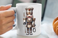 Cute Silver Christmas Watercolor Clipart, Christmas SVG Product Image 5