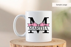 Coquette Ribbon Monogram SVG Bundle | Baby Girl Ribbon Product Image 5