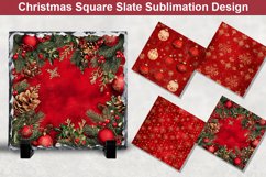 Christmas Square Sublimation Slate Designs Product Image 1