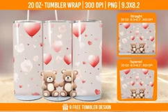 3D Bear In Snow Tumbler Wrap Designs Product Image 2