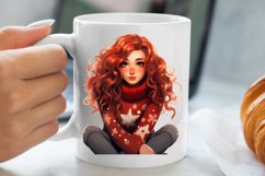 Cute Christmas Little Girl Sublimation Clipart Product Image 5
