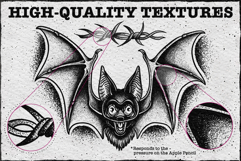 120 Tattoo Procreate Brushes, Stipple Brushes, Dot Work Set Product Image 5