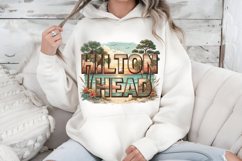Hilton Head PNG, Vintage South Carolina Beach Sublimation Product Image 5