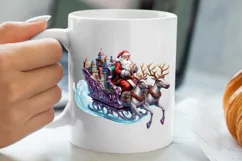 Christmas Purple Santa Claus Sublimation, Christmas PNG Product Image 5
