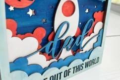 You Are Out of this World Father's Day 3d Layered Papercut Product Image 5