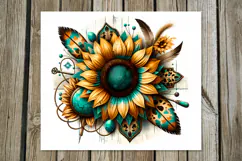 Western sunflowers | straight skinny tumbler sublimation PL Product Image 5