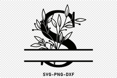 Leaves Monogram Alphabet Split Letters SVG Laser Cut Files Product Image 4