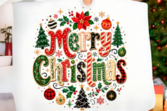 Merry Christmas Retro Holiday Png Product Image 1