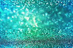 Teal Glitter Bokeh Background with Shimmering Light Texture Product Image 1