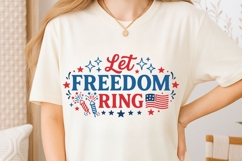 Let Freedom Ring Svg, American Flag Svg, Fourth Of July Svg. Product Image 6
