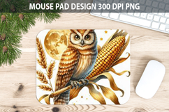 Owl Mouse pad Sublimation - Thanksgiving Animal PNG Design Product Image 1