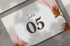 minimalist wedding card invitation with floral watercolor Product Image 5