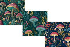Maximalist Mushroom Tapestry Seamless Pattern, Digital Paper Product Image 5