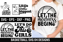 Basketball SVG Design - Little brother biggest fan Product Image 1